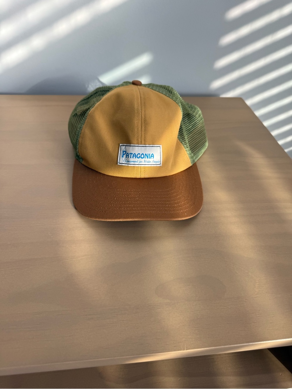 Patagonia Mens Cap in Mustard, Green & Brown